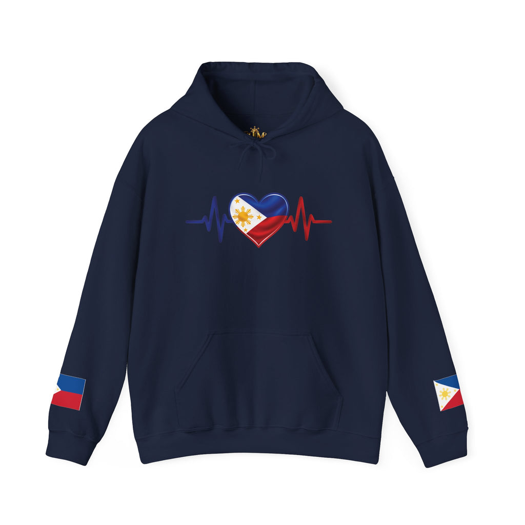Philippine Heartbeat Flag Hoodie — Filipino Pride Pullover