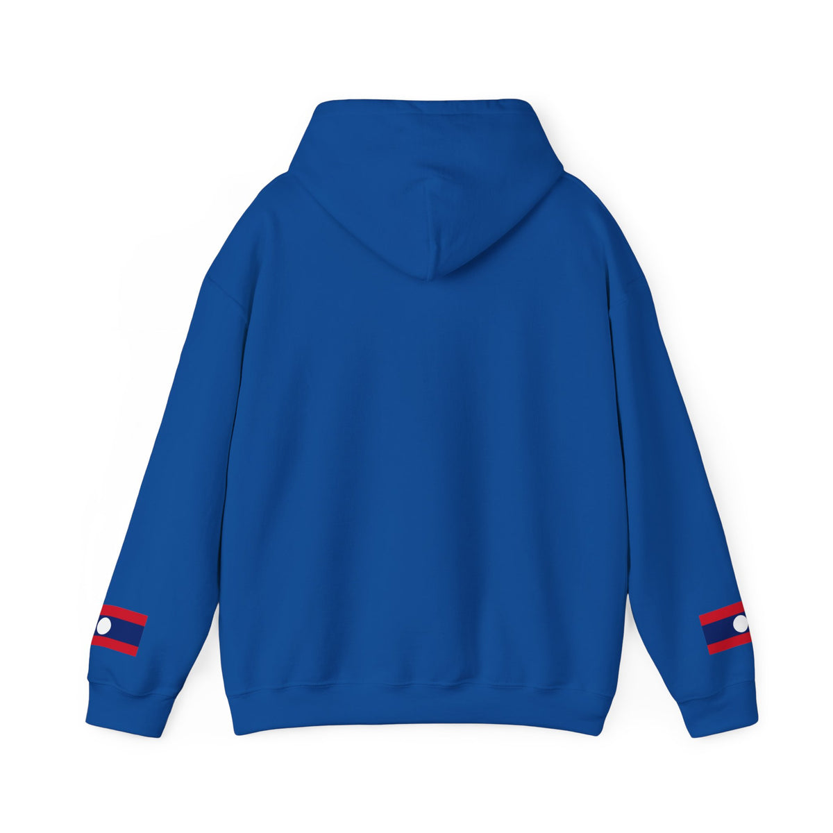 Laos Heartbeat Hoodie — Laos Flag Heart with EKG Design