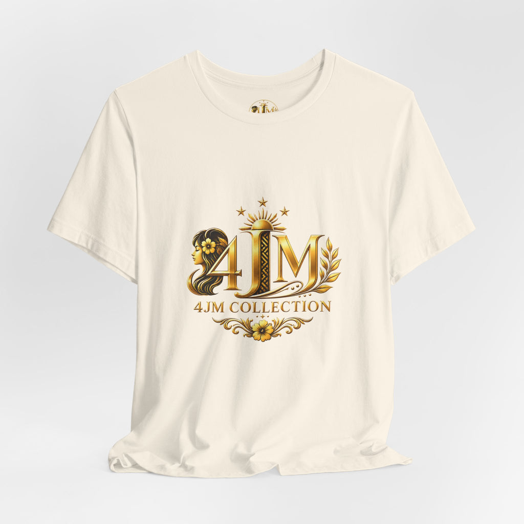 Gold Floral Monogram Tee — J4M Collection Logo T-Shirt