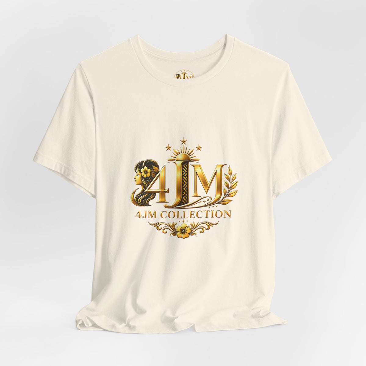 Gold Floral Monogram Tee — J4M Collection Logo T-Shirt