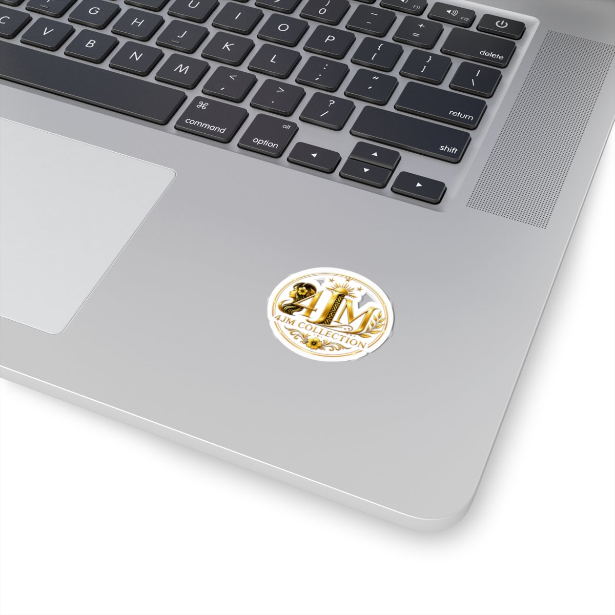 Gold J4M Collection Logo Sticker — Kiss-Cut Premium Logo Decal