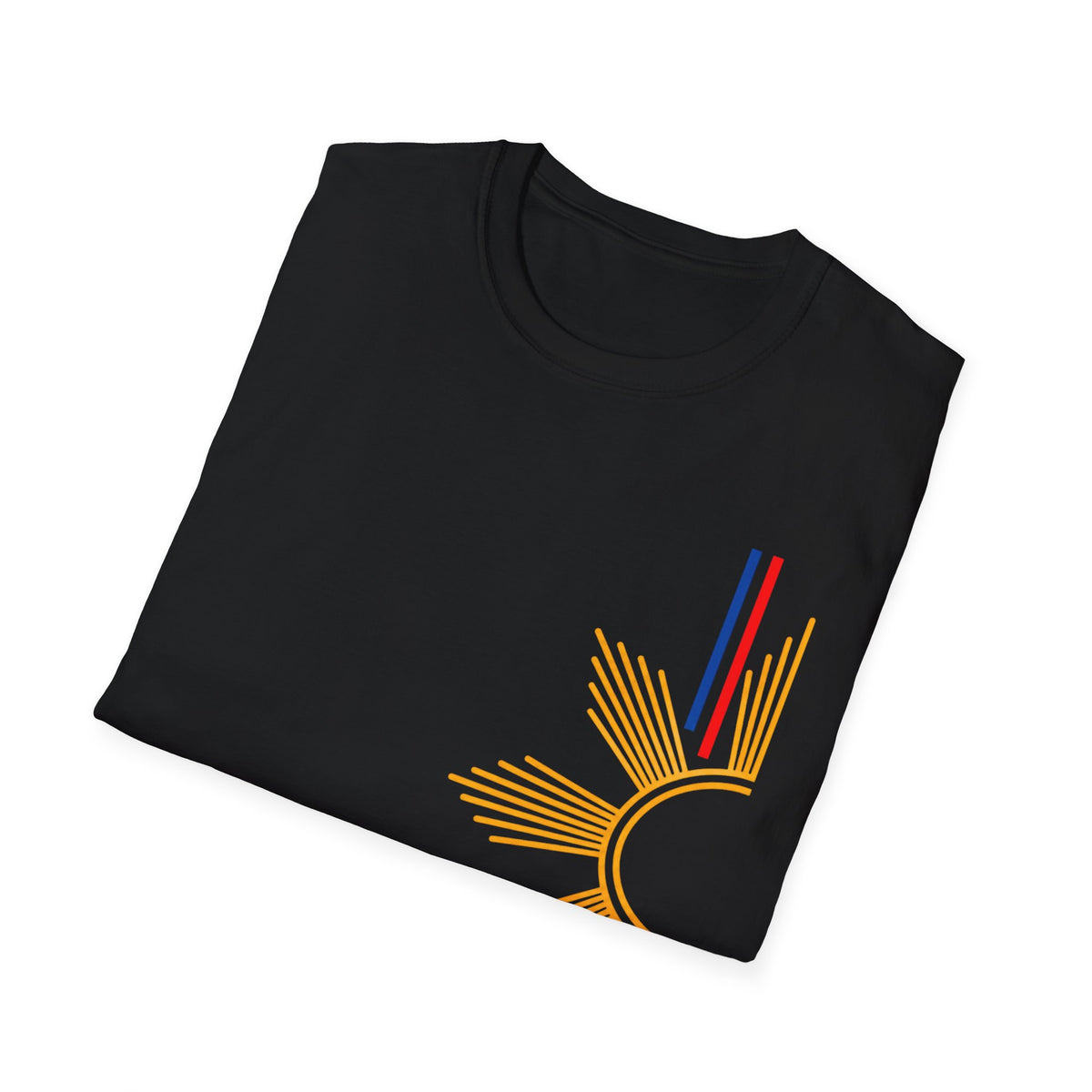 Sunrise Stripe T-Shirt — Retro Minimal Sun Graphic
