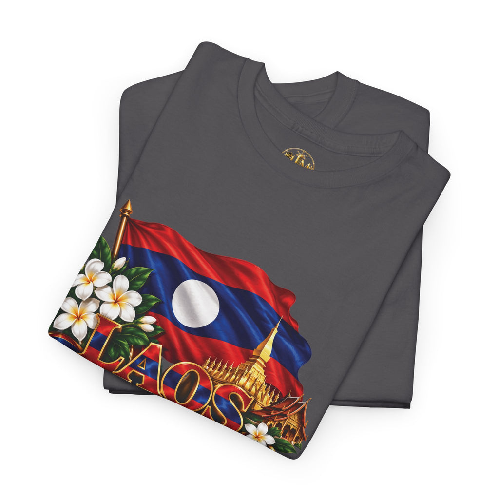Laos Flag T-Shirt — Laos Floral Patriotic Tee