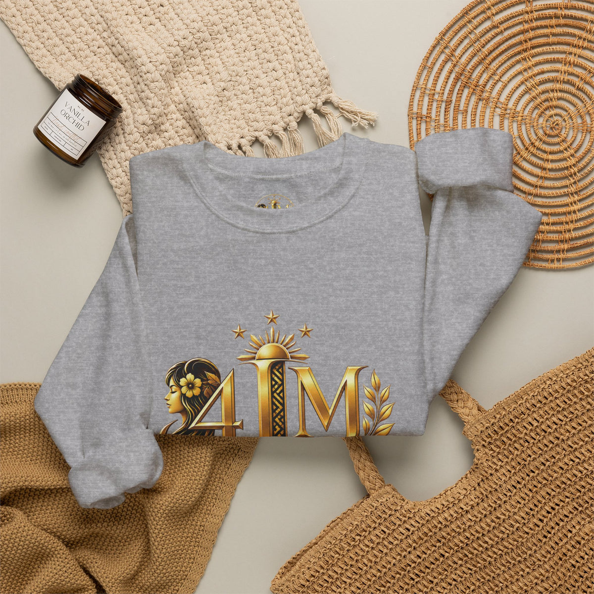 Crewneck Sweatshirt — JAM Collection Gold Monogram Logo