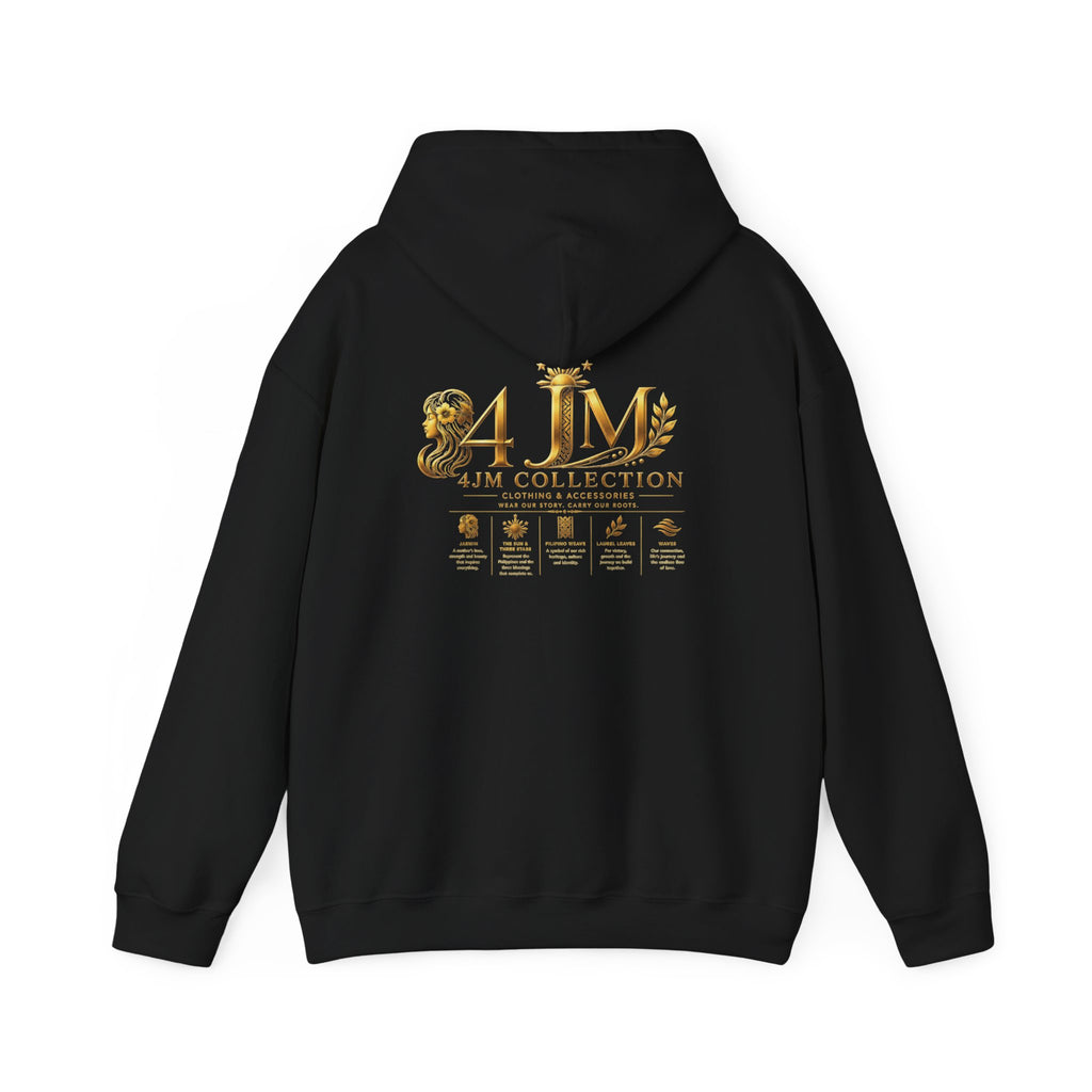 Gold Emblem Hoodie — AJM Collection Logo Pullover