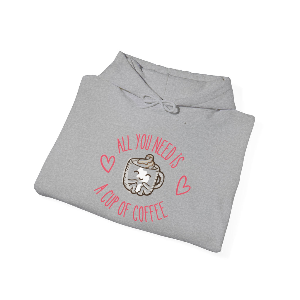 Hoodie — Cute Kawaii Mug "I Love My Coffee" Graphic