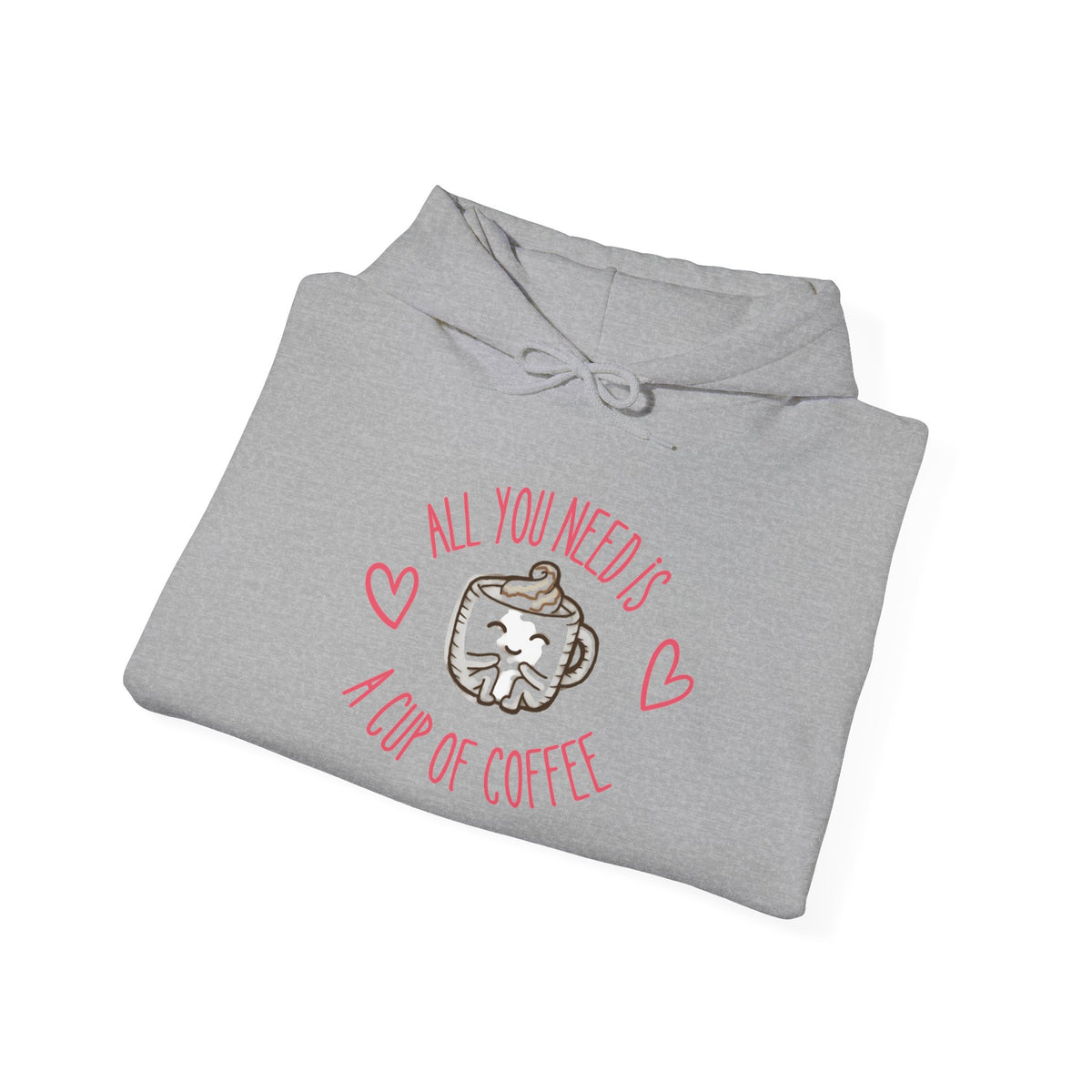 Hoodie — Cute Kawaii Mug "I Love My Coffee" Graphic