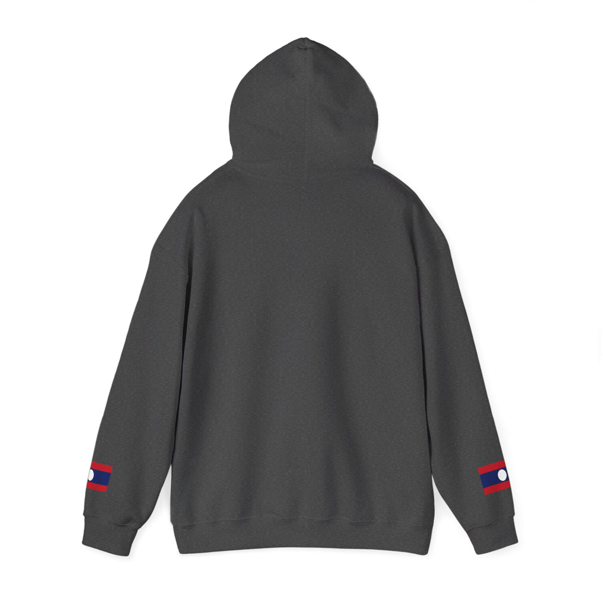 Laos Heartbeat Hoodie — Laos Flag Heart with EKG Design