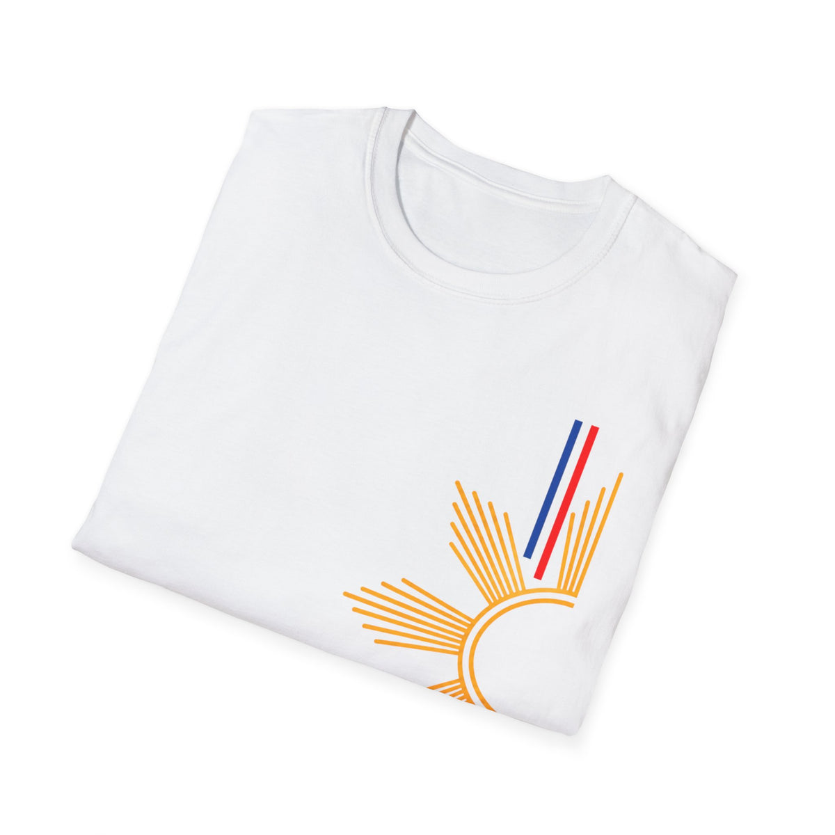 Sunrise Stripe T-Shirt — Retro Minimal Sun Graphic