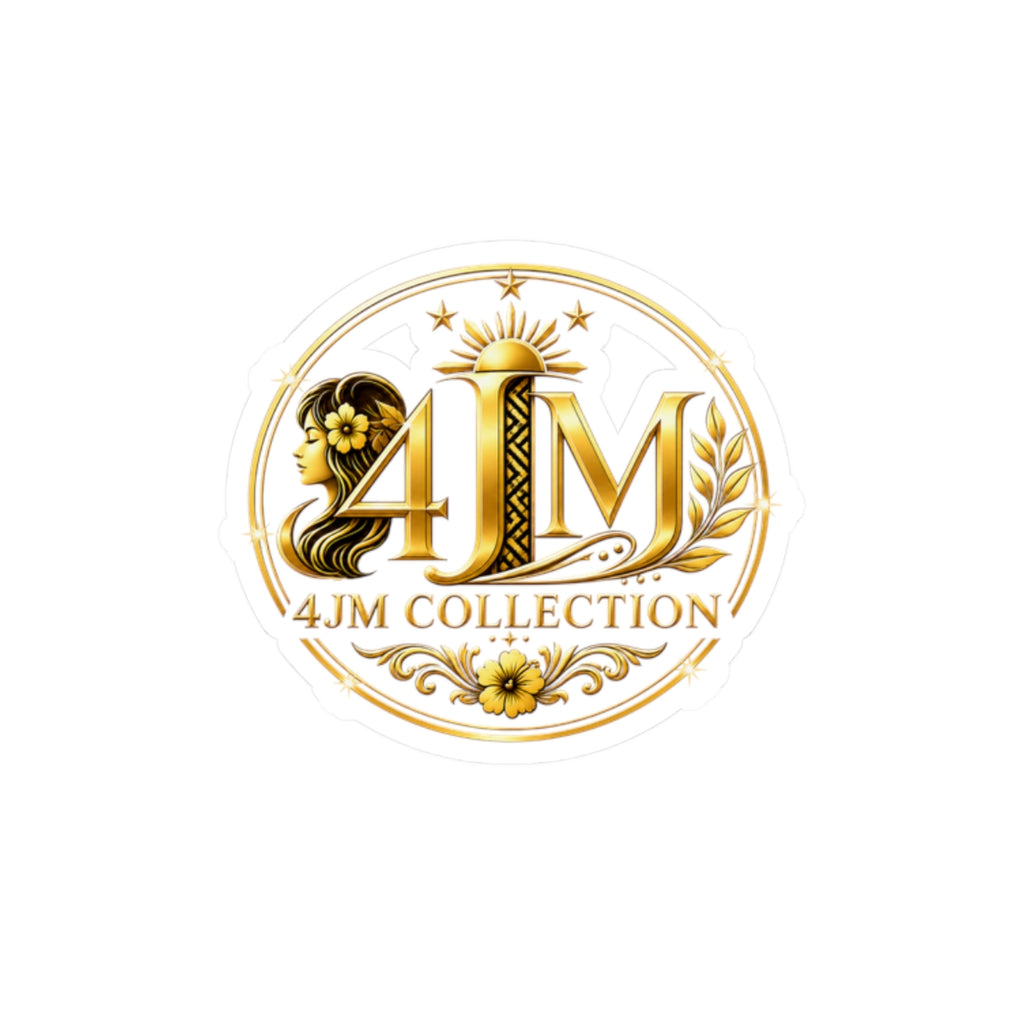 Gold J4M Collection Logo Sticker — Kiss-Cut Premium Logo Decal