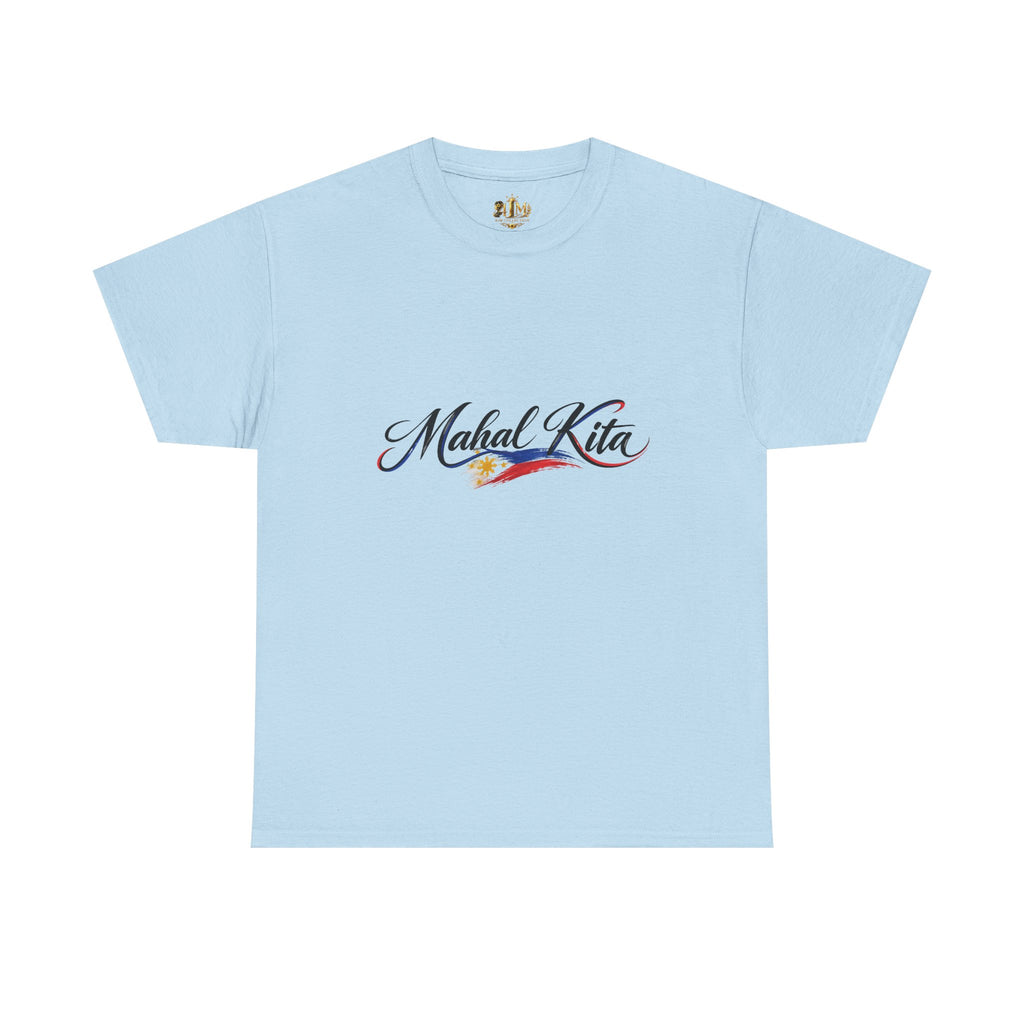 Mahal Kita Filipino Pride Tee — Script Love Shirt with Philippine Flag Accent