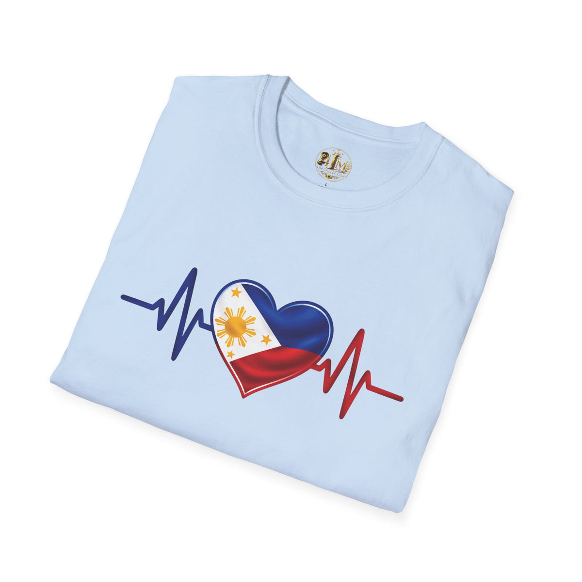 Philippine Heartbeat T-Shirt — Filipino Flag Heart ECG Design