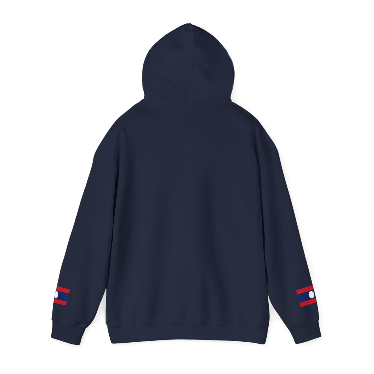Laos Heartbeat Hoodie — Laos Flag Heart with EKG Design