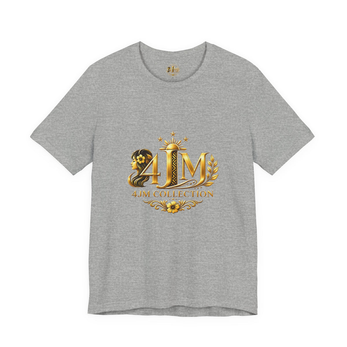 Gold Floral Monogram Tee — J4M Collection Logo T-Shirt