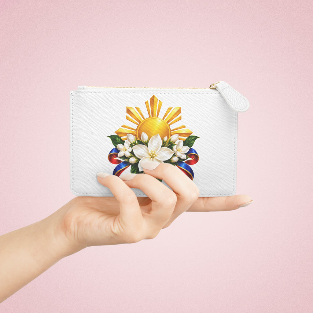 Mini Clutch Bag — Filipino Sun & Sampaguita Design (Pride of the Philippines)