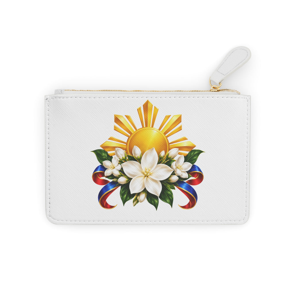 Mini Clutch Bag — Filipino Sun & Sampaguita Design (Pride of the Philippines)
