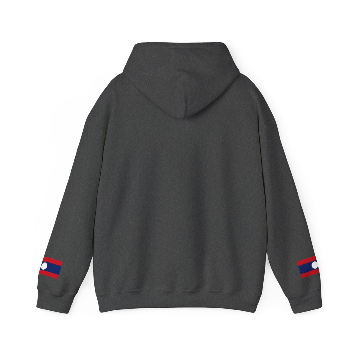 Laos Heartbeat Hoodie — Laos Flag Heart with EKG Design