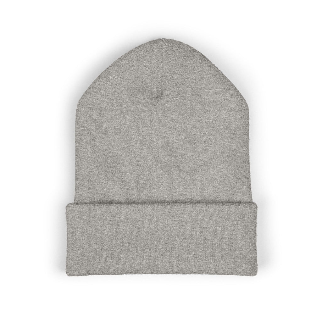 Laos Flag Embroidered Beanie — Classic Cuffed Knit Hat