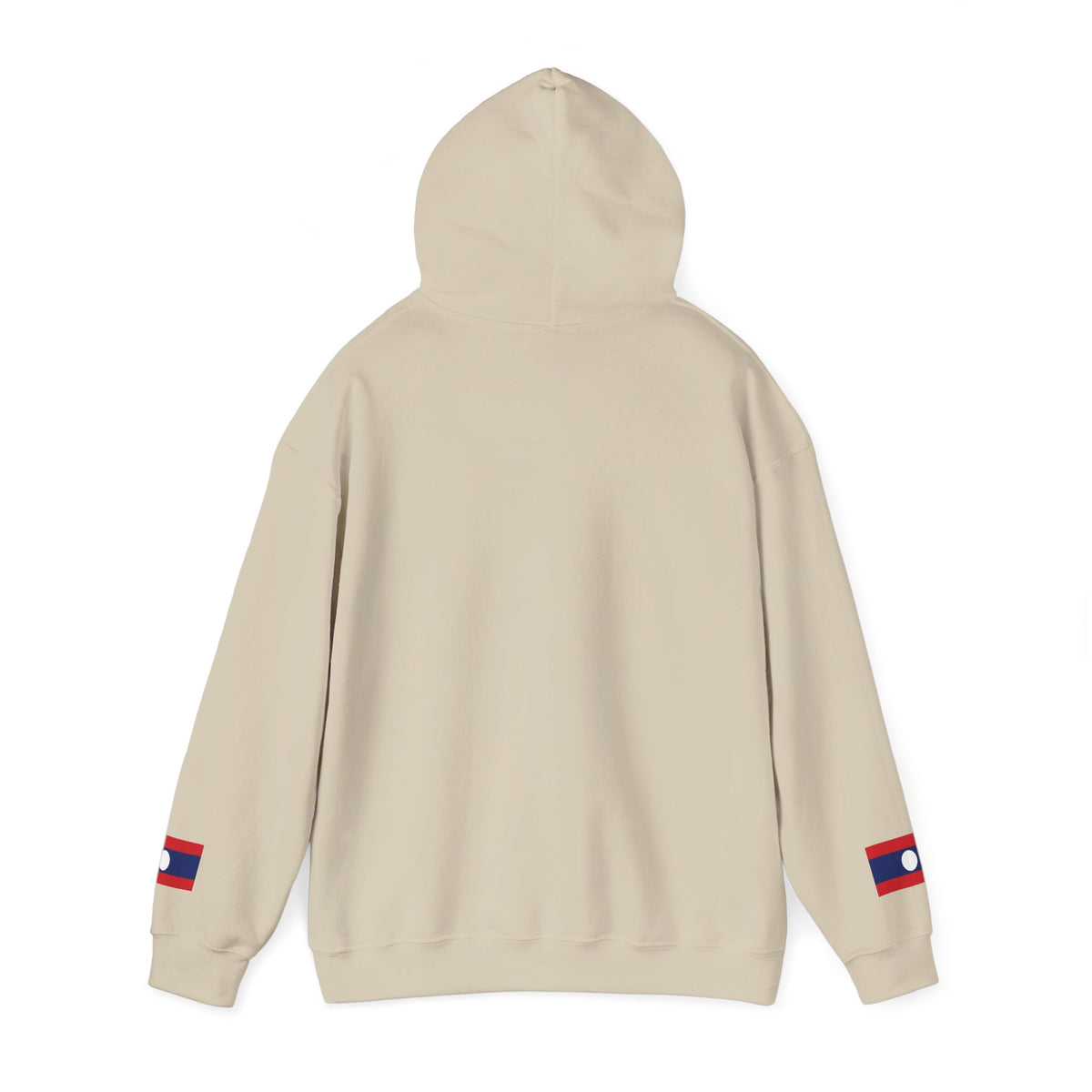 Laos Heartbeat Hoodie — Laos Flag Heart with EKG Design