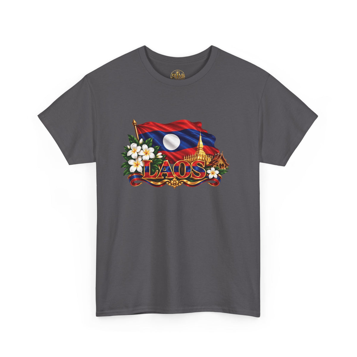 Laos Flag T-Shirt — Laos Floral Patriotic Tee