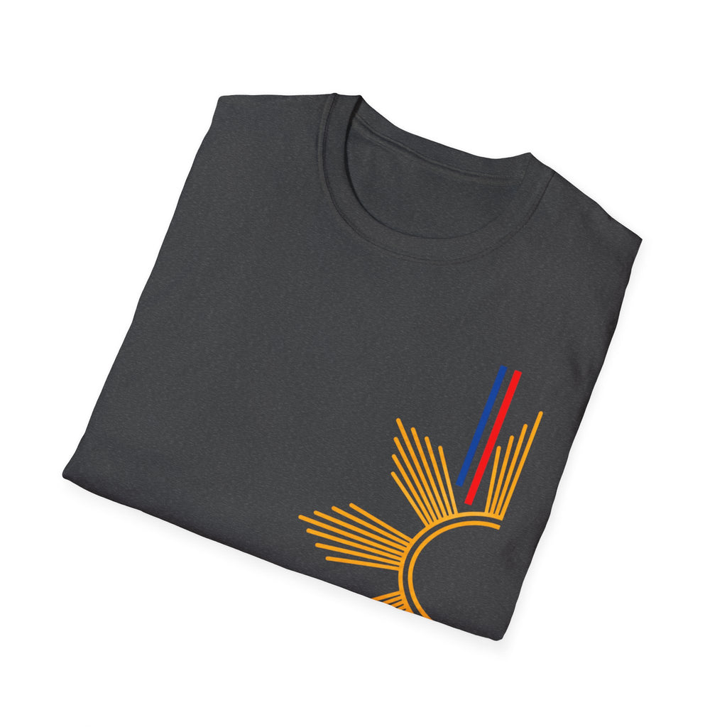 Sunrise Stripe T-Shirt — Retro Minimal Sun Graphic