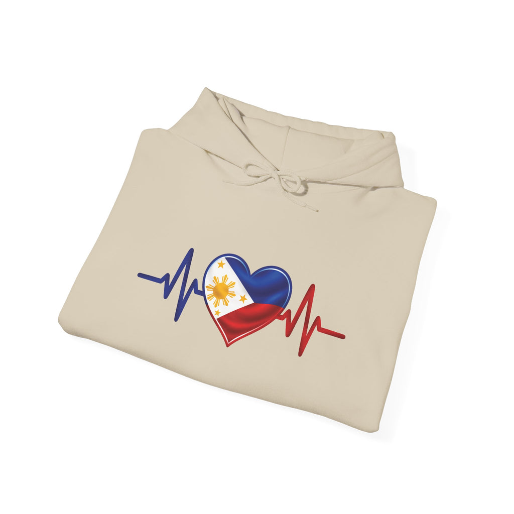 Philippine Heartbeat Flag Hoodie — Filipino Pride Pullover