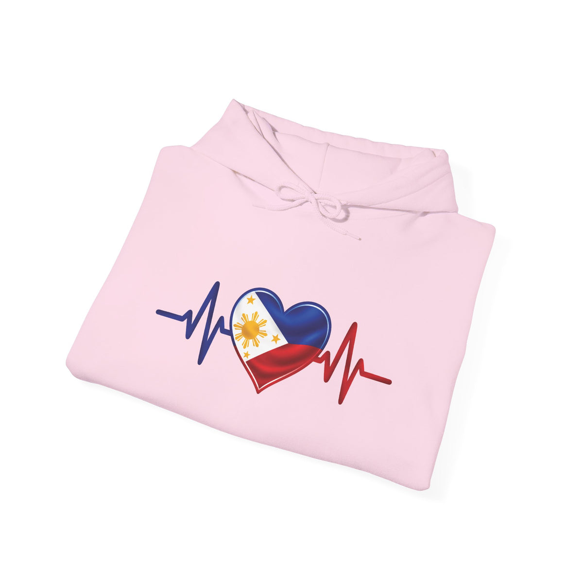 Philippine Heartbeat Flag Hoodie — Filipino Pride Pullover