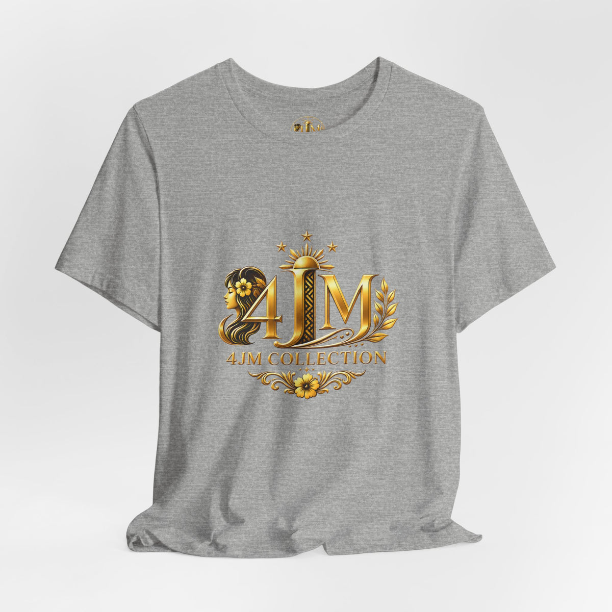Gold Floral Monogram Tee — J4M Collection Logo T-Shirt