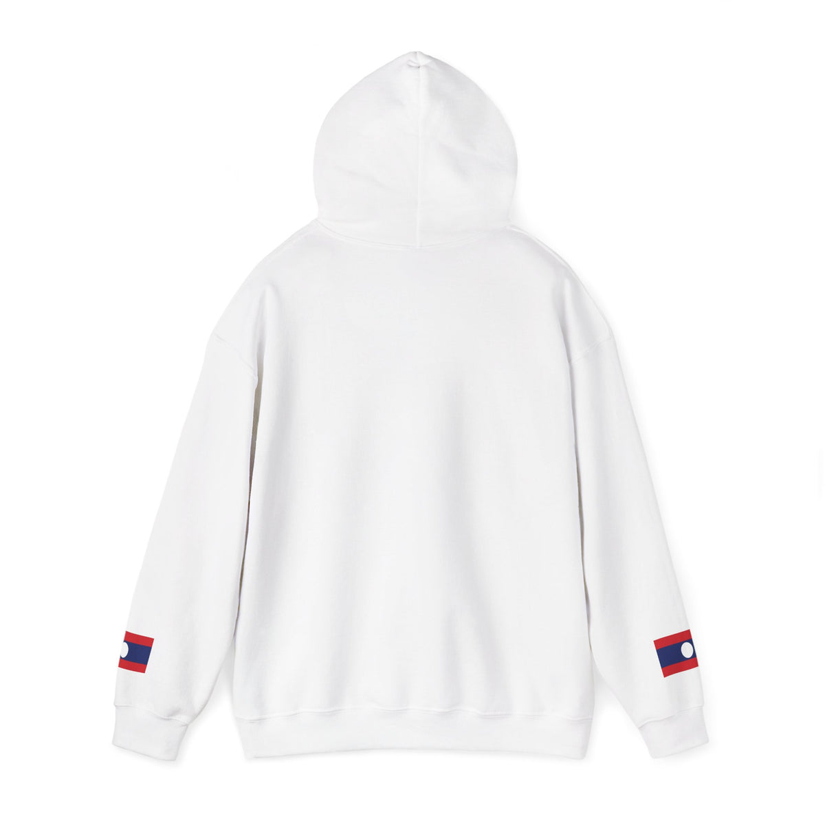 Laos Heartbeat Hoodie — Laos Flag Heart with EKG Design