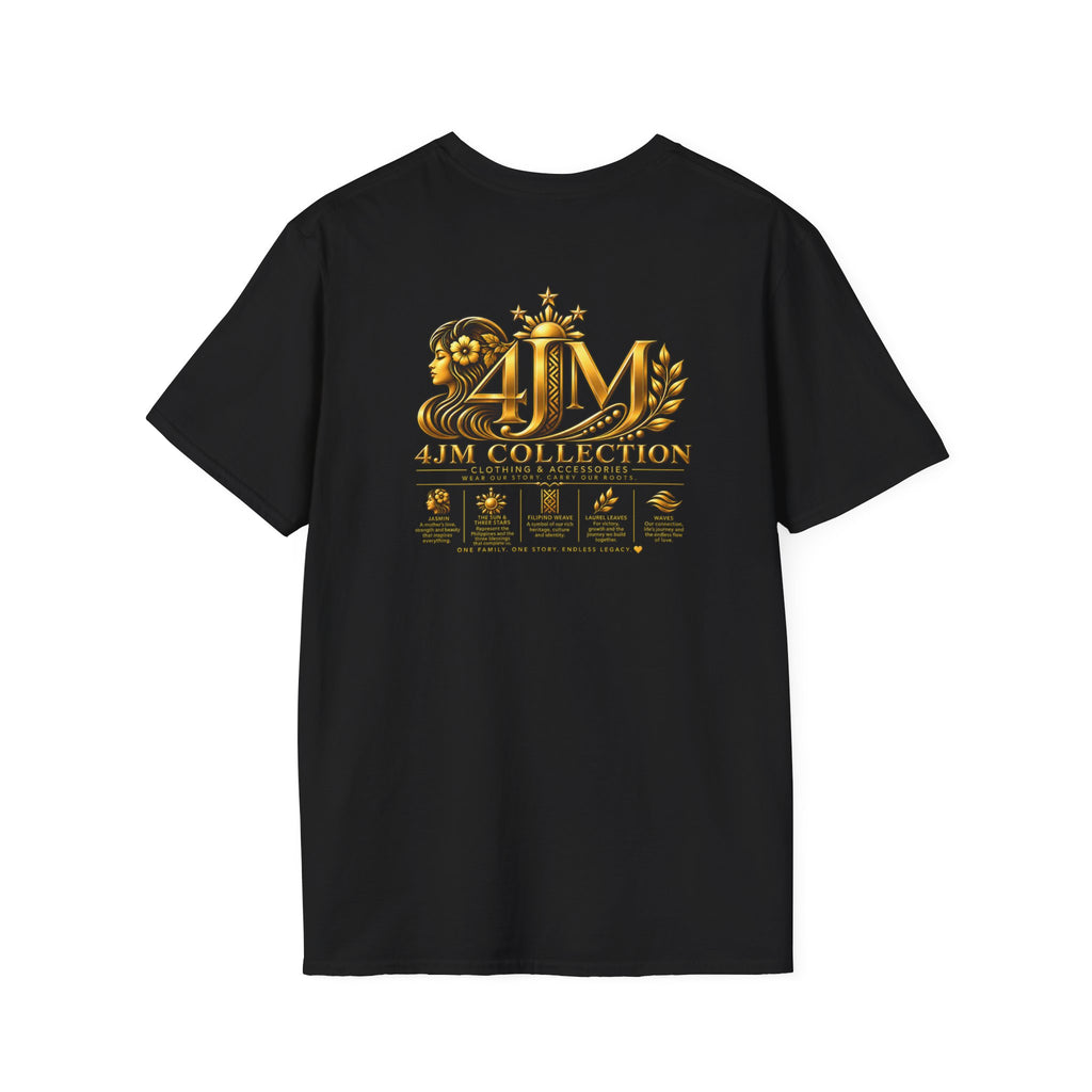 Gold Crest Logo T-Shirt — 4JM Collection Luxury Graphic Tee
