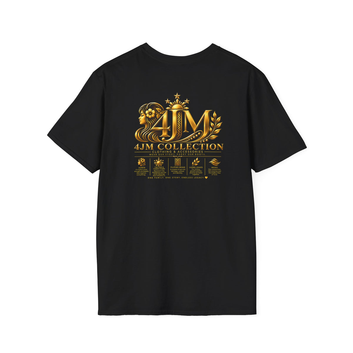 Gold Crest Logo T-Shirt — 4JM Collection Luxury Graphic Tee