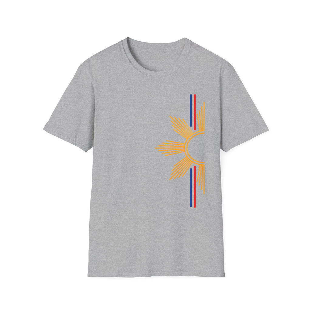 Sunrise Stripe T-Shirt — Retro Minimal Sun Graphic