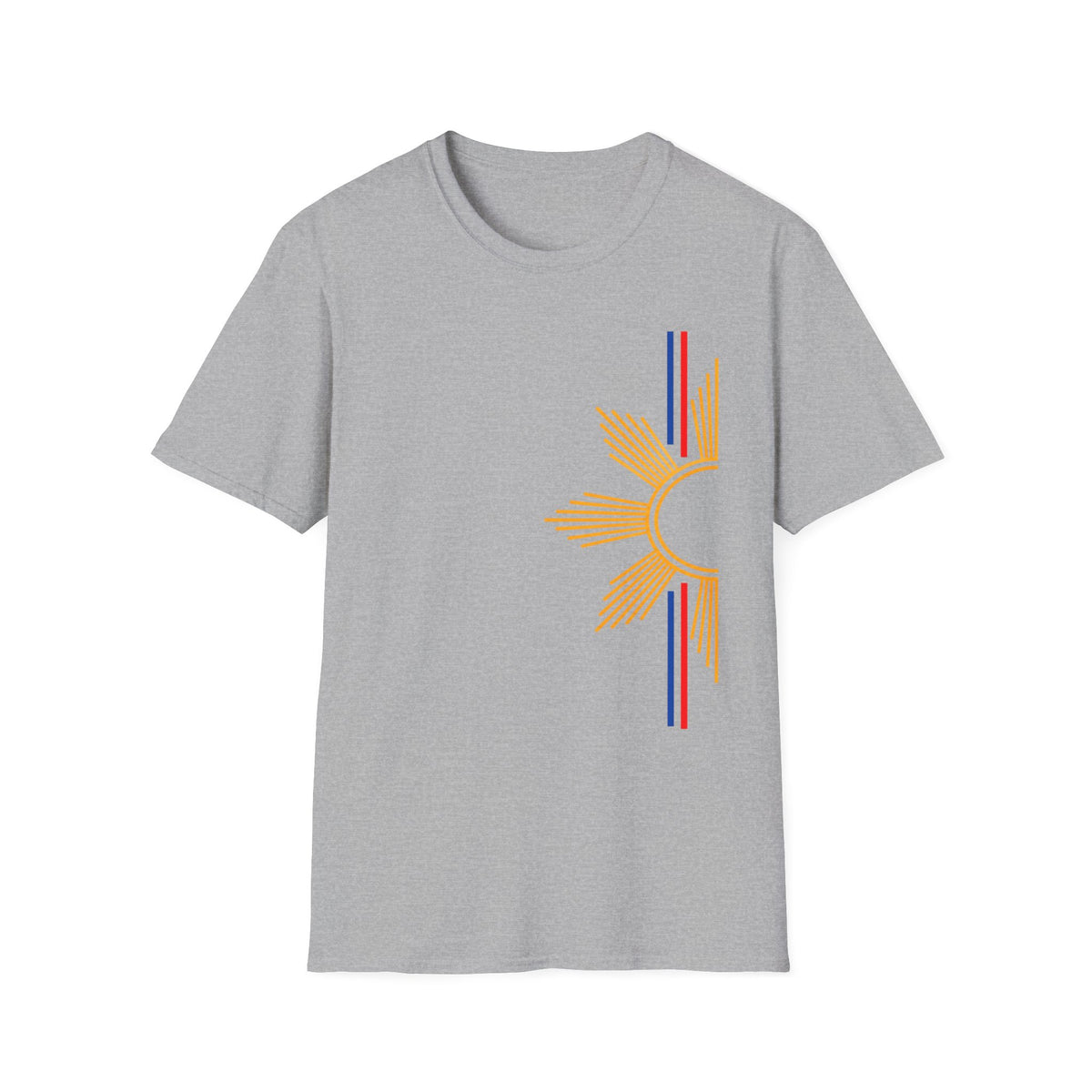 Sunrise Stripe T-Shirt — Retro Minimal Sun Graphic