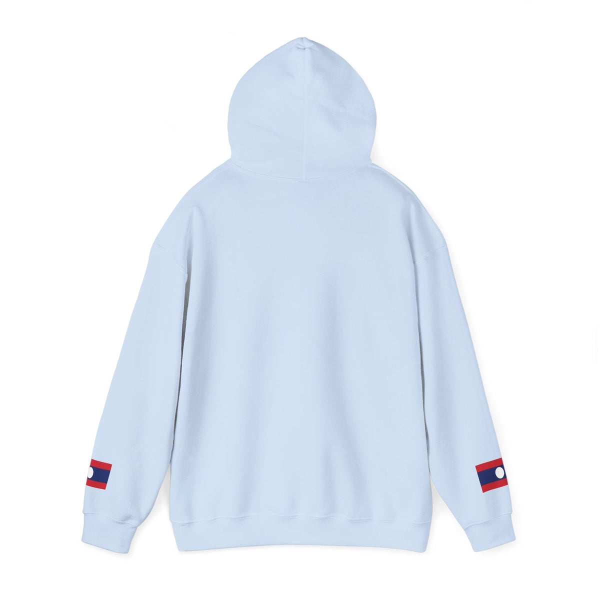 Laos Heartbeat Hoodie — Laos Flag Heart with EKG Design