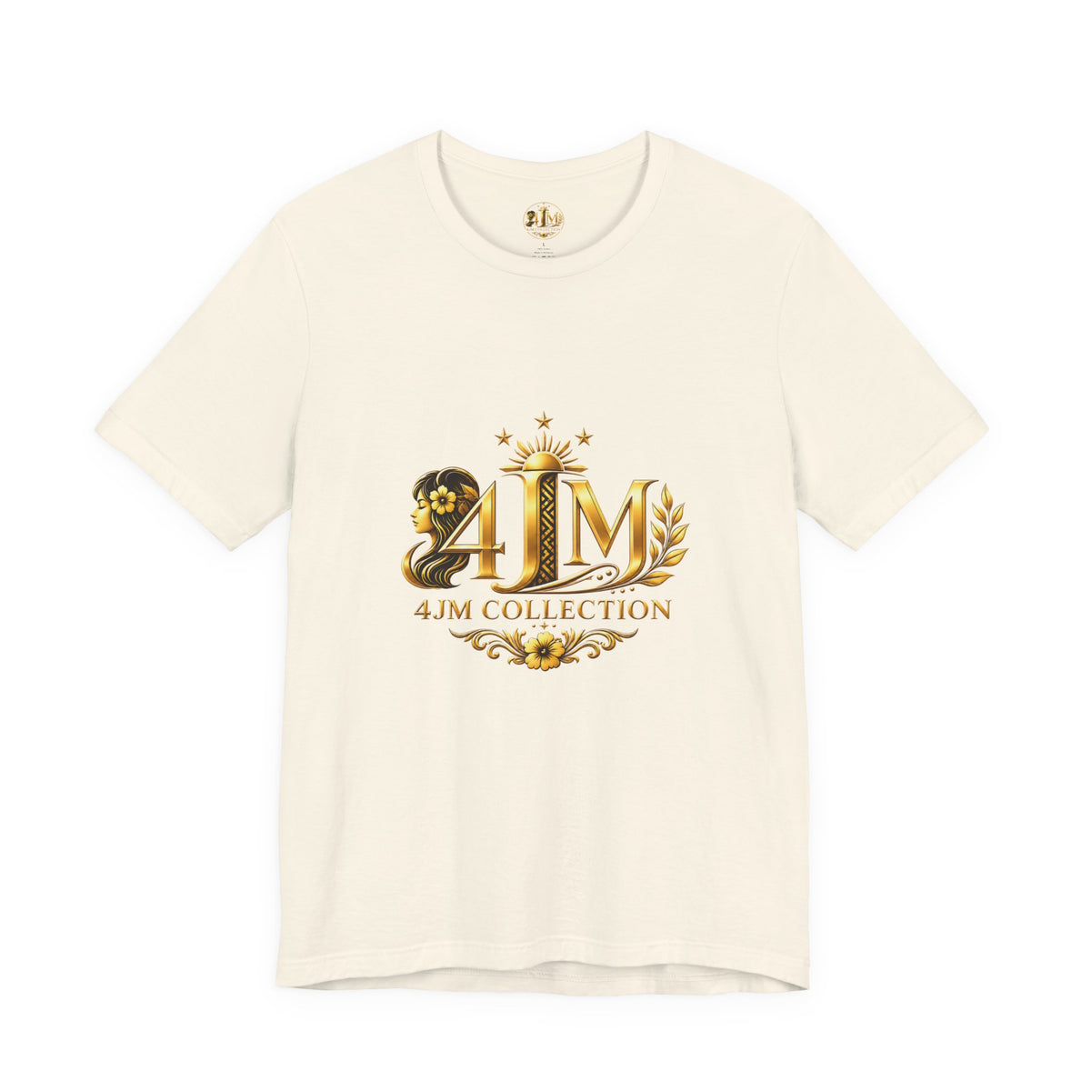 Gold Floral Monogram Tee — J4M Collection Logo T-Shirt