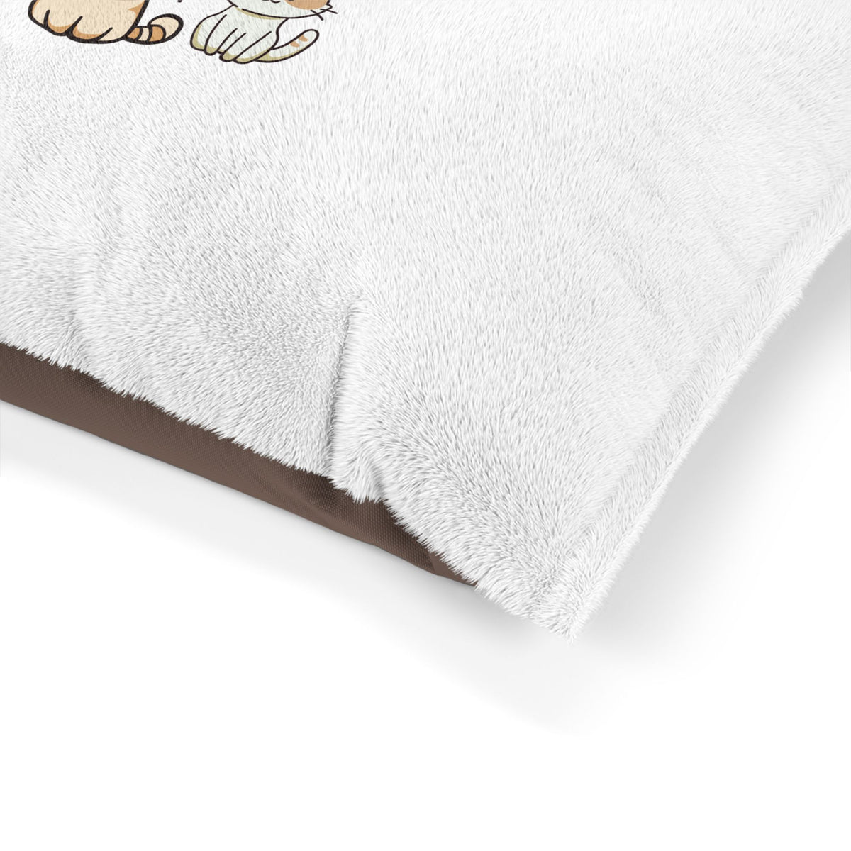 Cute Kittens "I  You" Plush Pet Bed — Soft Dog & Cat Cushion Gift