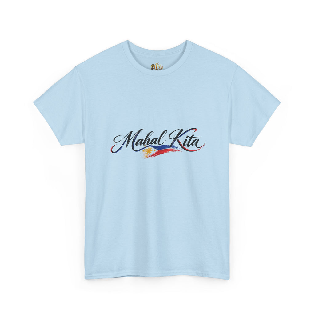 Mahal Kita Filipino Pride Tee — Script Love Shirt with Philippine Flag Accent