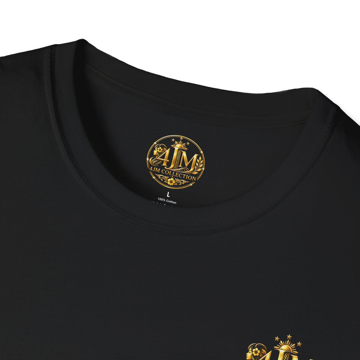 Gold Crest Logo T-Shirt — 4JM Collection Luxury Graphic Tee