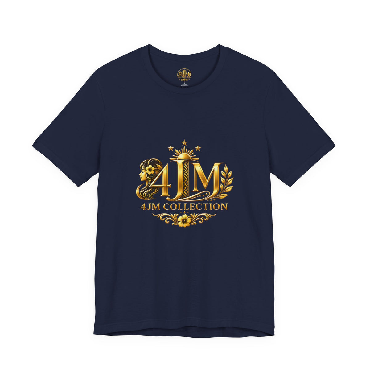 Gold Floral Monogram Tee — J4M Collection Logo T-Shirt