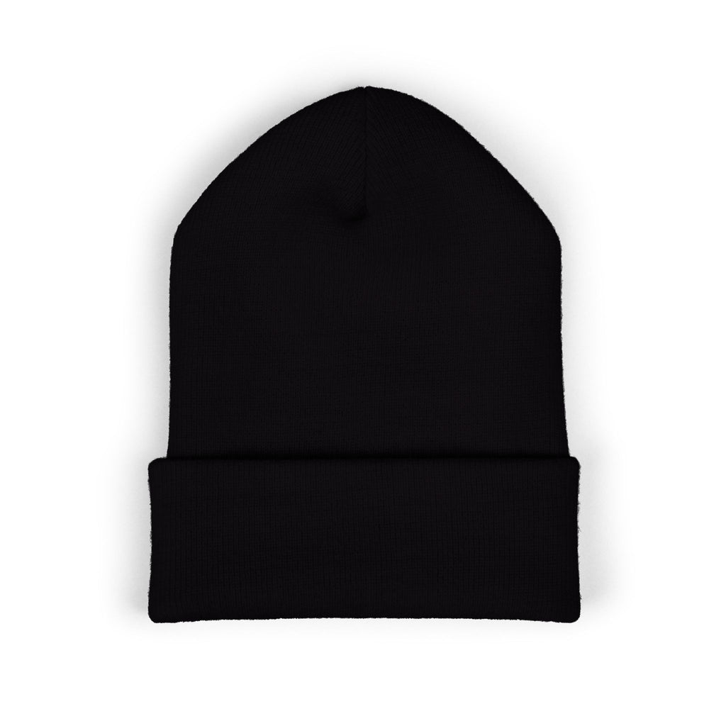 Laos Flag Embroidered Beanie — Classic Cuffed Knit Hat