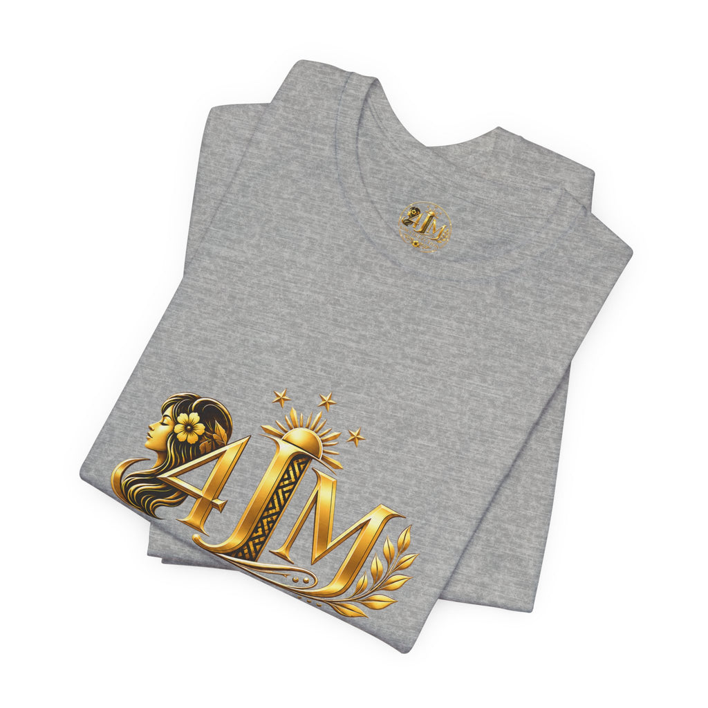 Gold Floral Monogram Tee — J4M Collection Logo T-Shirt