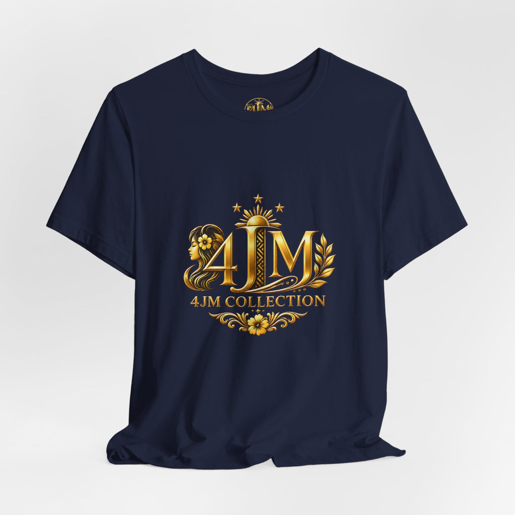 Gold Floral Monogram Tee — J4M Collection Logo T-Shirt
