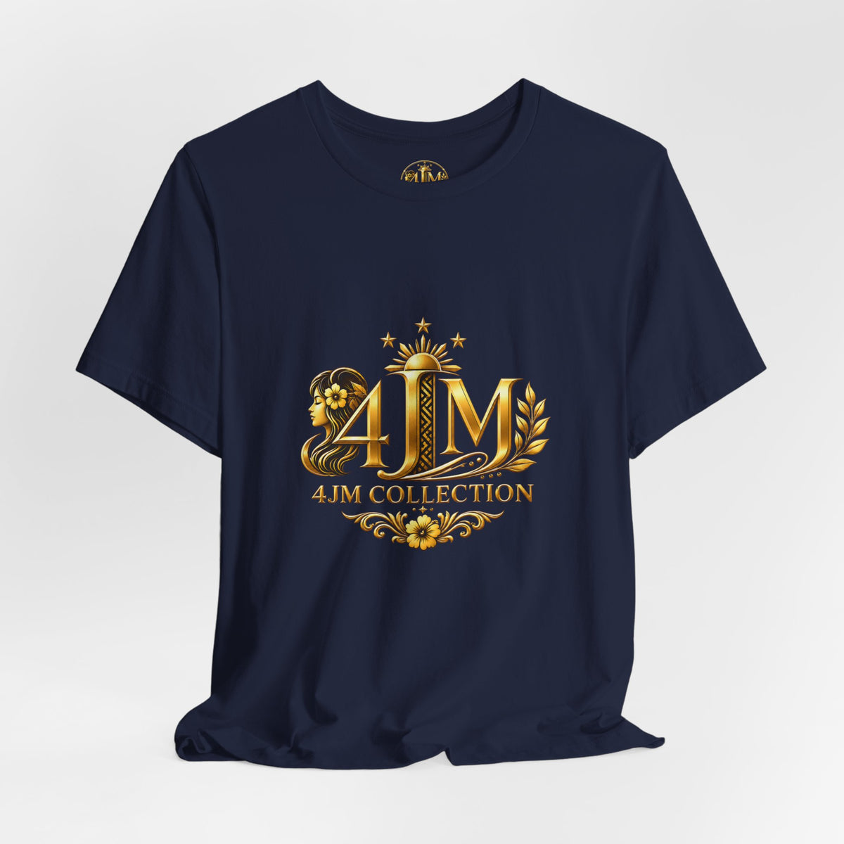 Gold Floral Monogram Tee — J4M Collection Logo T-Shirt