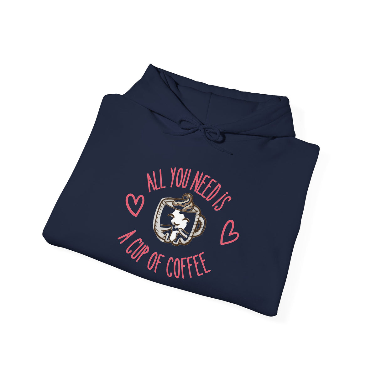 Hoodie — Cute Kawaii Mug "I Love My Coffee" Graphic