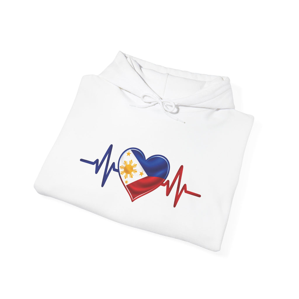 Philippine Heartbeat Flag Hoodie — Filipino Pride Pullover