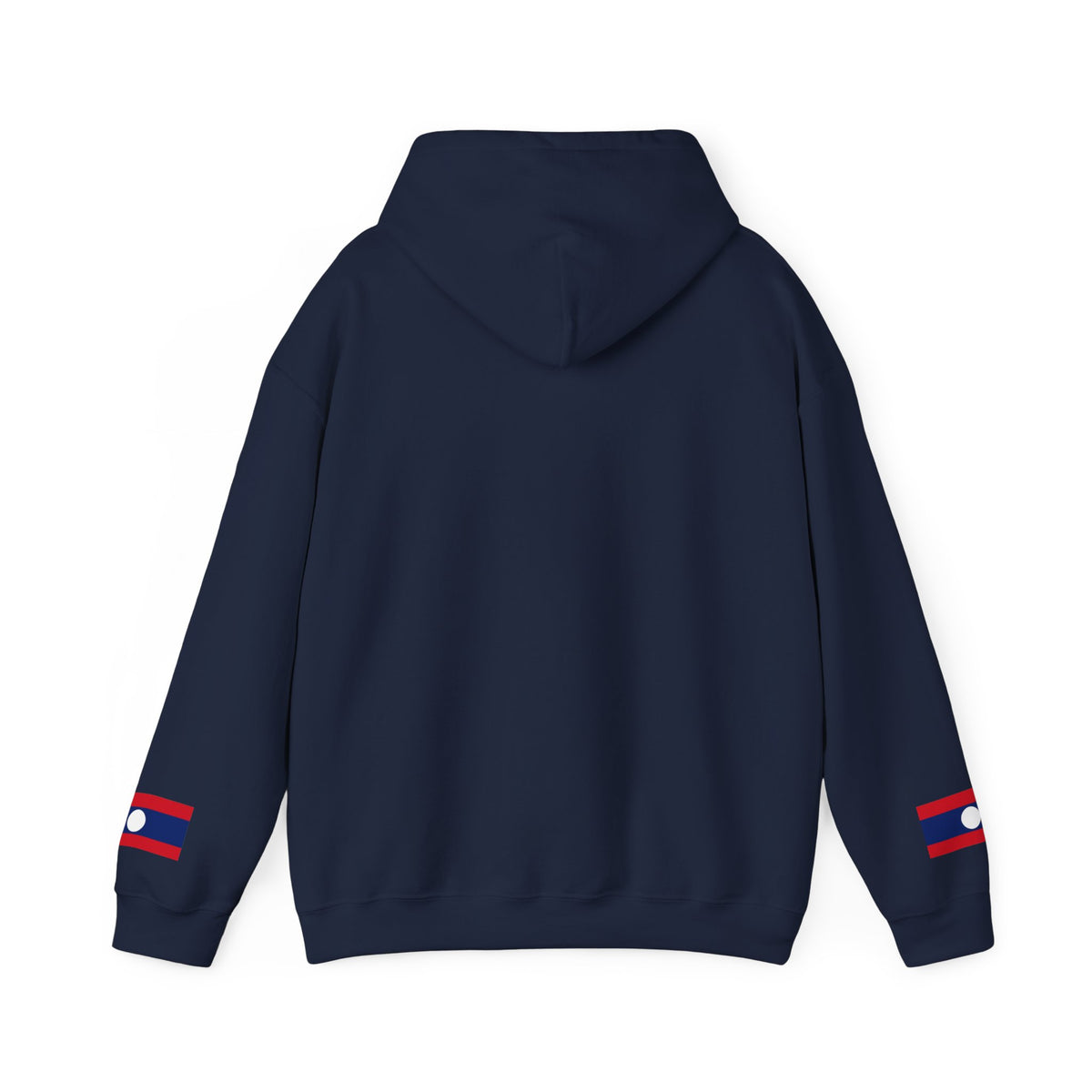 Laos Heartbeat Hoodie — Laos Flag Heart with EKG Design