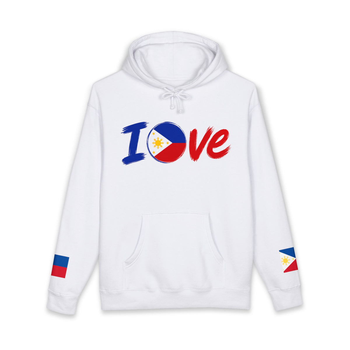 I Love Philippines Hoodie — Filipino Flag Heart Design