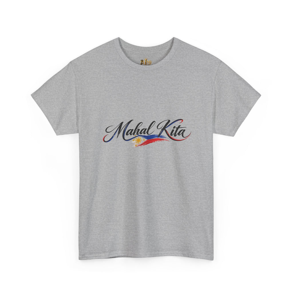 Mahal Kita Filipino Pride Tee — Script Love Shirt with Philippine Flag Accent