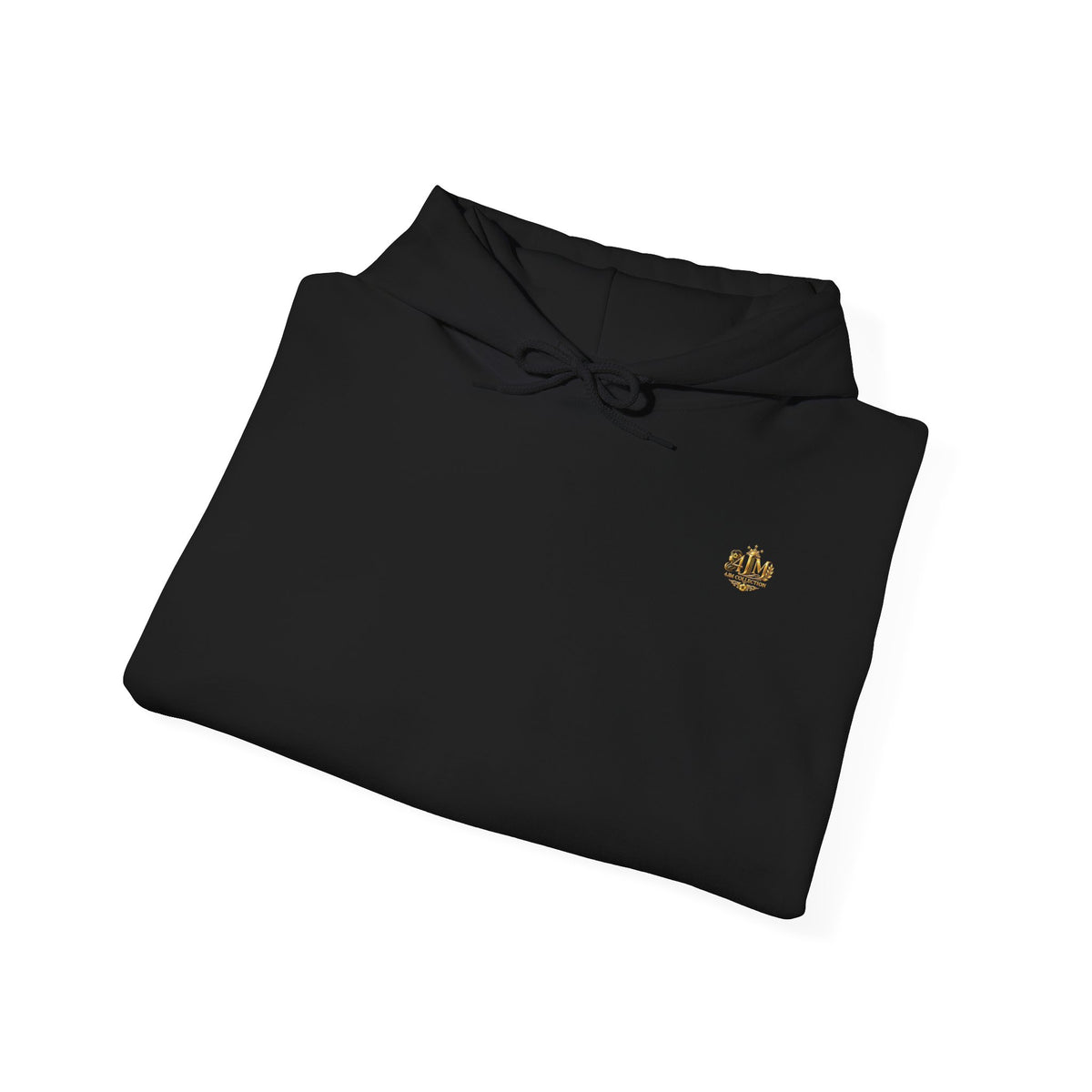 Gold Emblem Hoodie — AJM Collection Logo Pullover