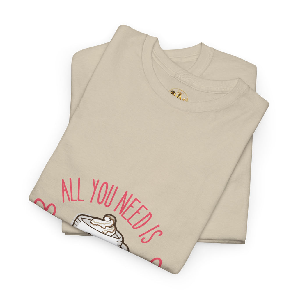 Coffee T-Shirt — "All You Need Is A Cup Of Coffee" Cute Kawaii Mug Tee